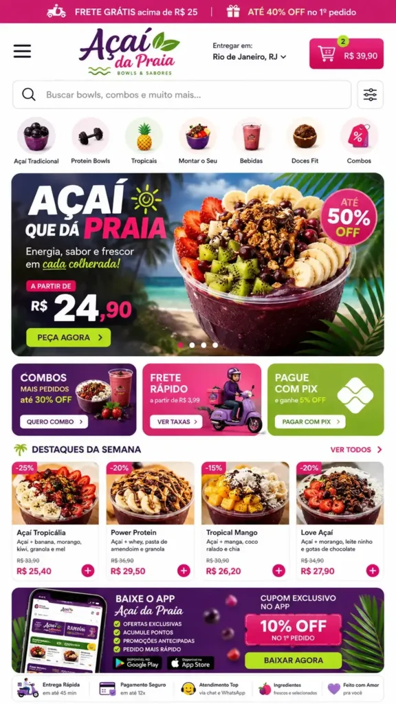 Criação de Sites para Restaurantes