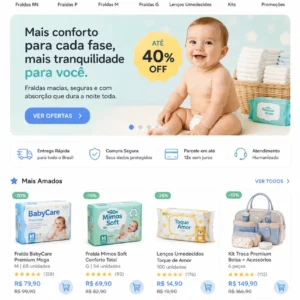 Criação de site para Assinatura de Fraldas