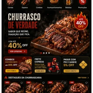 Criação de site para Restaurante de Carnes
