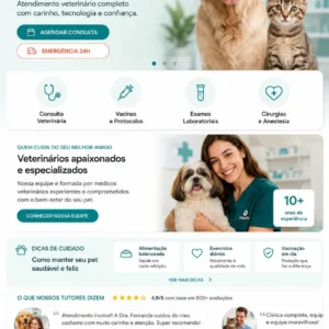 Criação de site para Consultório Veterinário