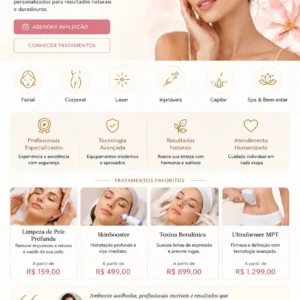 Criação de site para Clínica de Estética Avançada