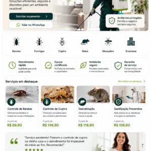 Criação de site para Desinsetizadora