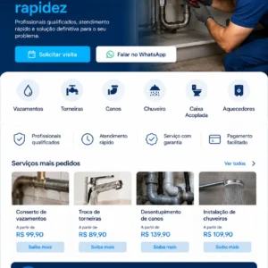 Criação de site para Encanador
