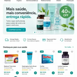 Criação de site para Farmácia Delivery