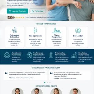 Fisioterapia Criação de Site e Desenvolvimento de Site
