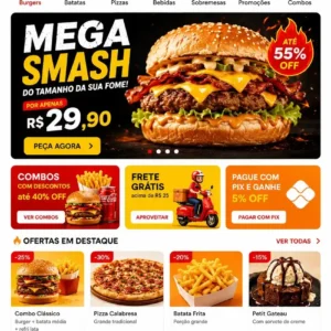 Criação de site para Hamburgueria Gourmet