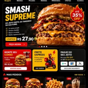 Criação de site para Casa de Hambúrguer