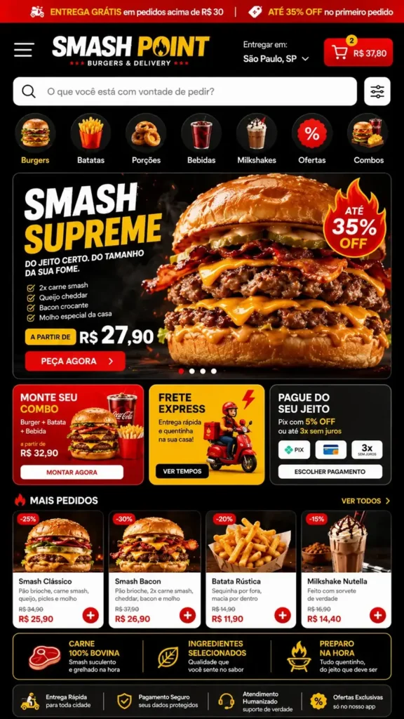 Restaurantes Delivery e Alimentação