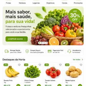 Criação de site para Hortifruti