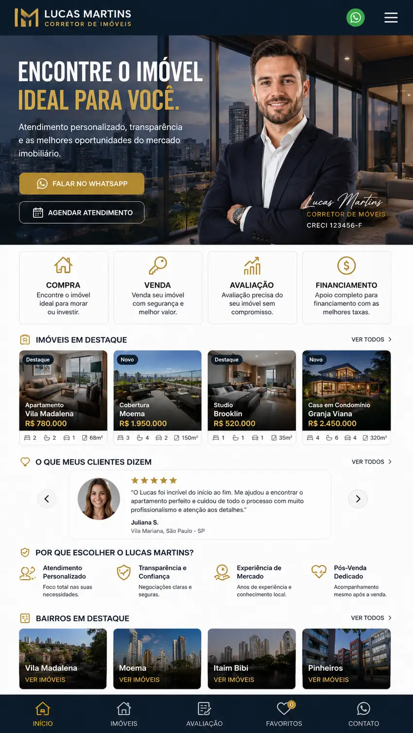 Criação de site para Imobiliária Residencial