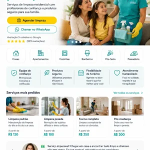 Criação de site para Higienização Residencial