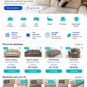 Criação de site para Limpeza de Sofá