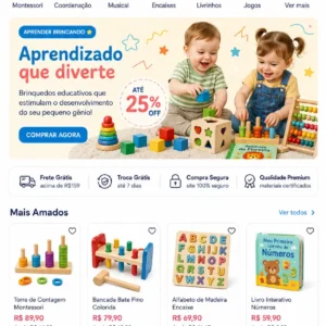 Loja de Brinquedos Educativos Criação de Site e Desenvolvimento de Site