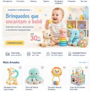 Criação de site para Loja de Brinquedos para Bebê