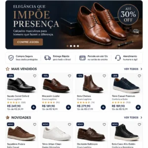 Criação de site para Loja de Calçados Masculinos