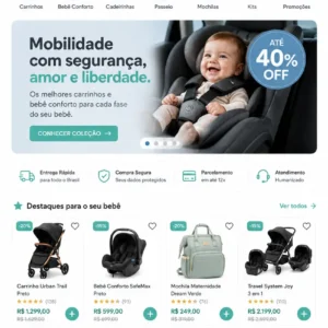 Criação de site para Loja Online de Carrinhos de Bebê