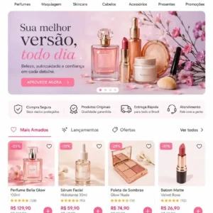 Criação de site para Loja de Beleza e Cosméticos