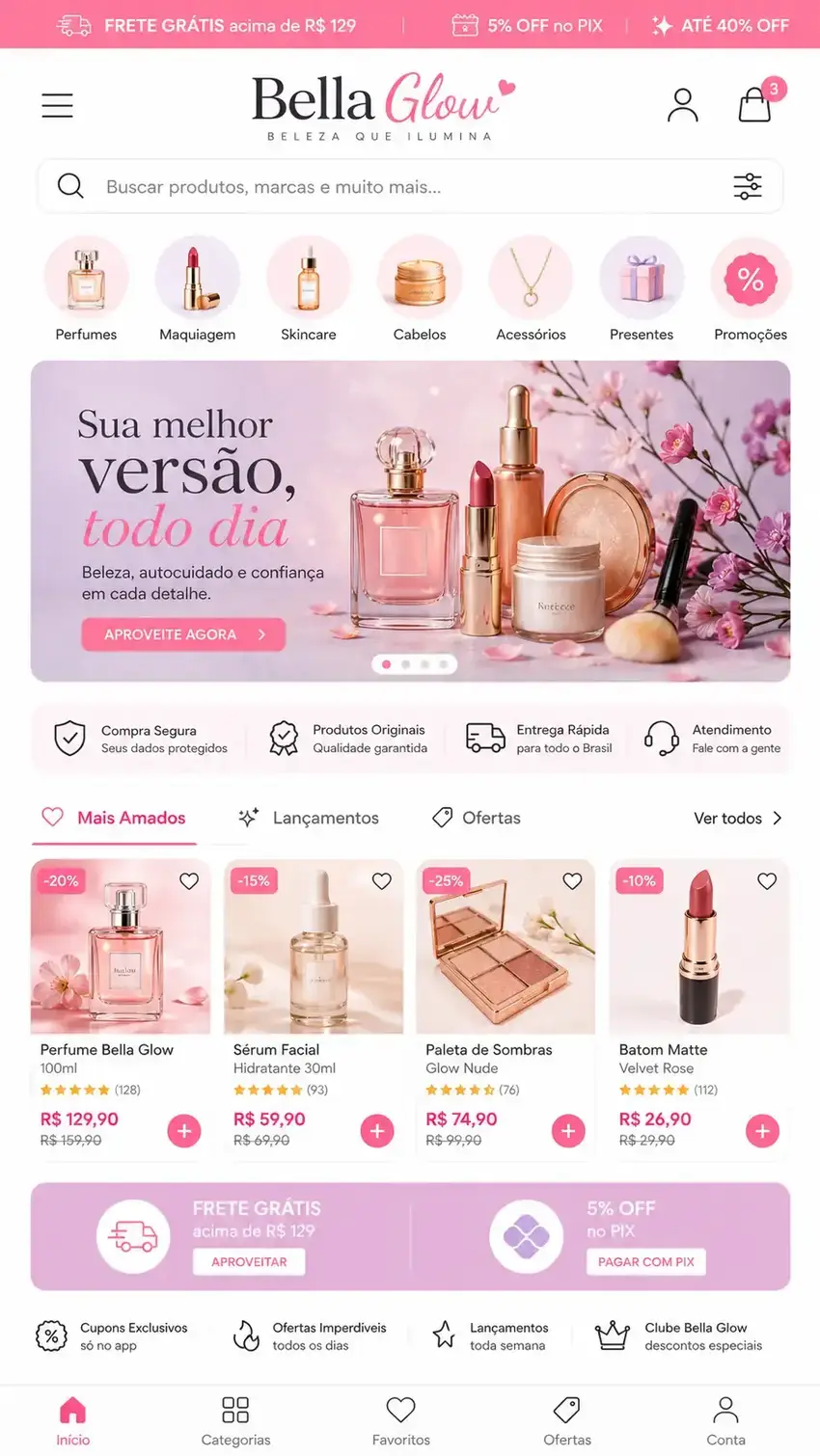 Criação de site para Loja de Beleza e Cosméticos