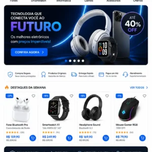 Criação de site para e-commerce de Eletrônicos