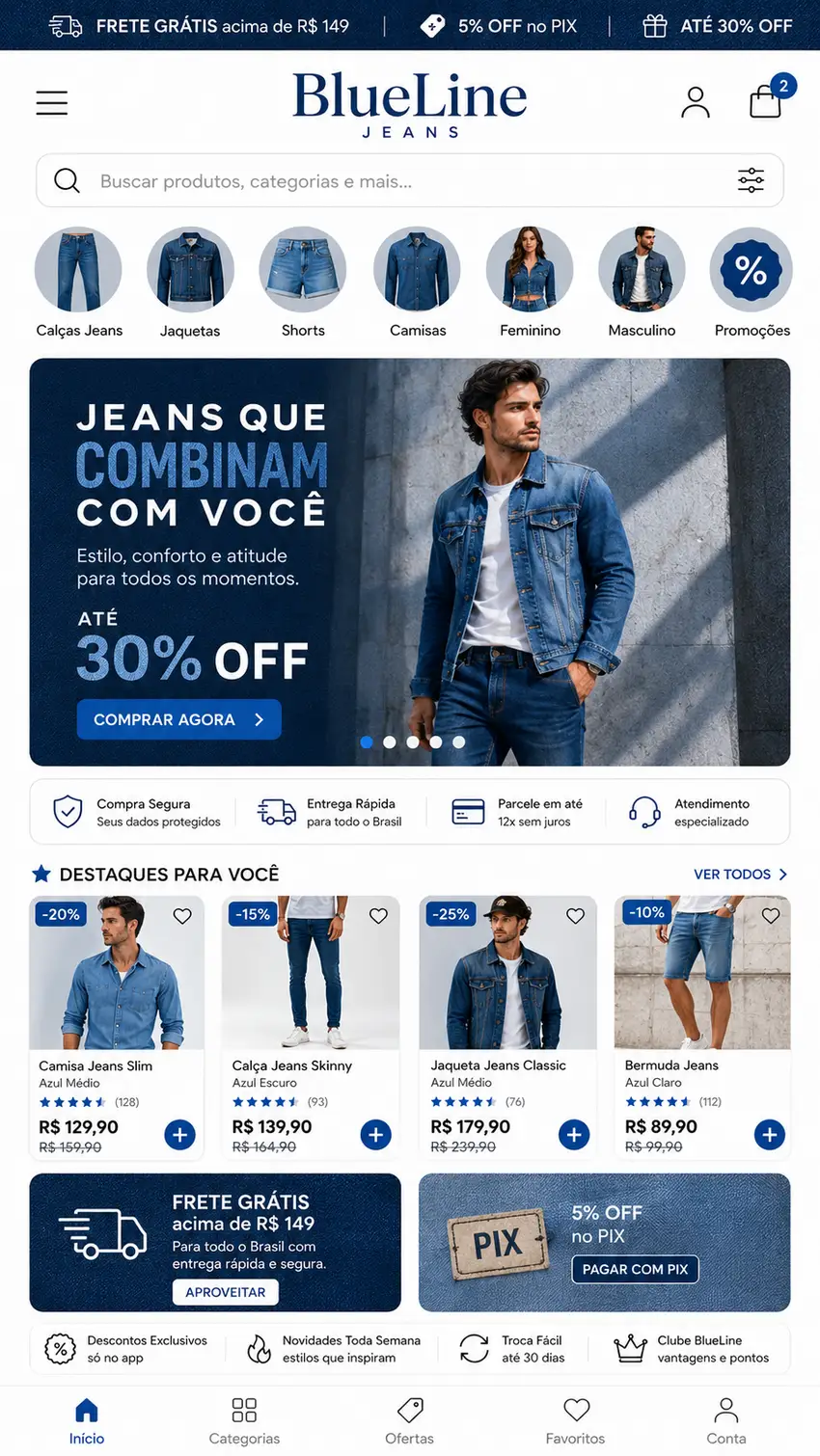 Loja de Jeans Criação de Site e Desenvolvimento de Site