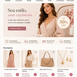 Criação de site para Loja de Moda Boutique