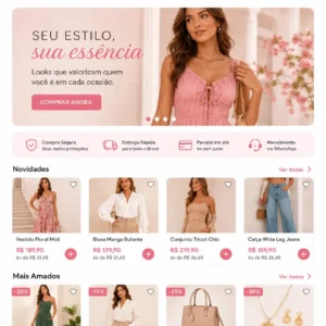 Criação de site para e-commerce de Moda Feminina