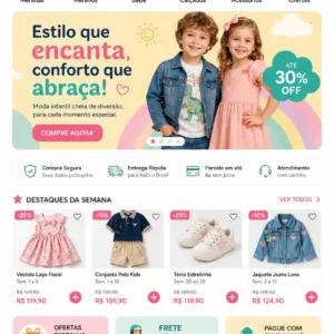 Criação de site para Boutique Infantil