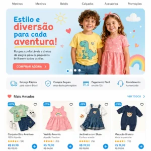 Criação de site para Loja de Roupas Infantis