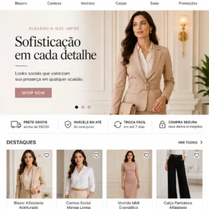 Criação de site para Loja de Moda Social Feminina
