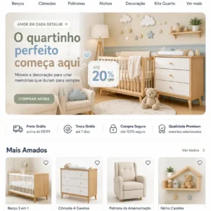 Criação de site para Loja Online de Móveis Infantis