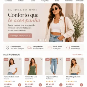 Criação de site para Loja de Roupas Casuais