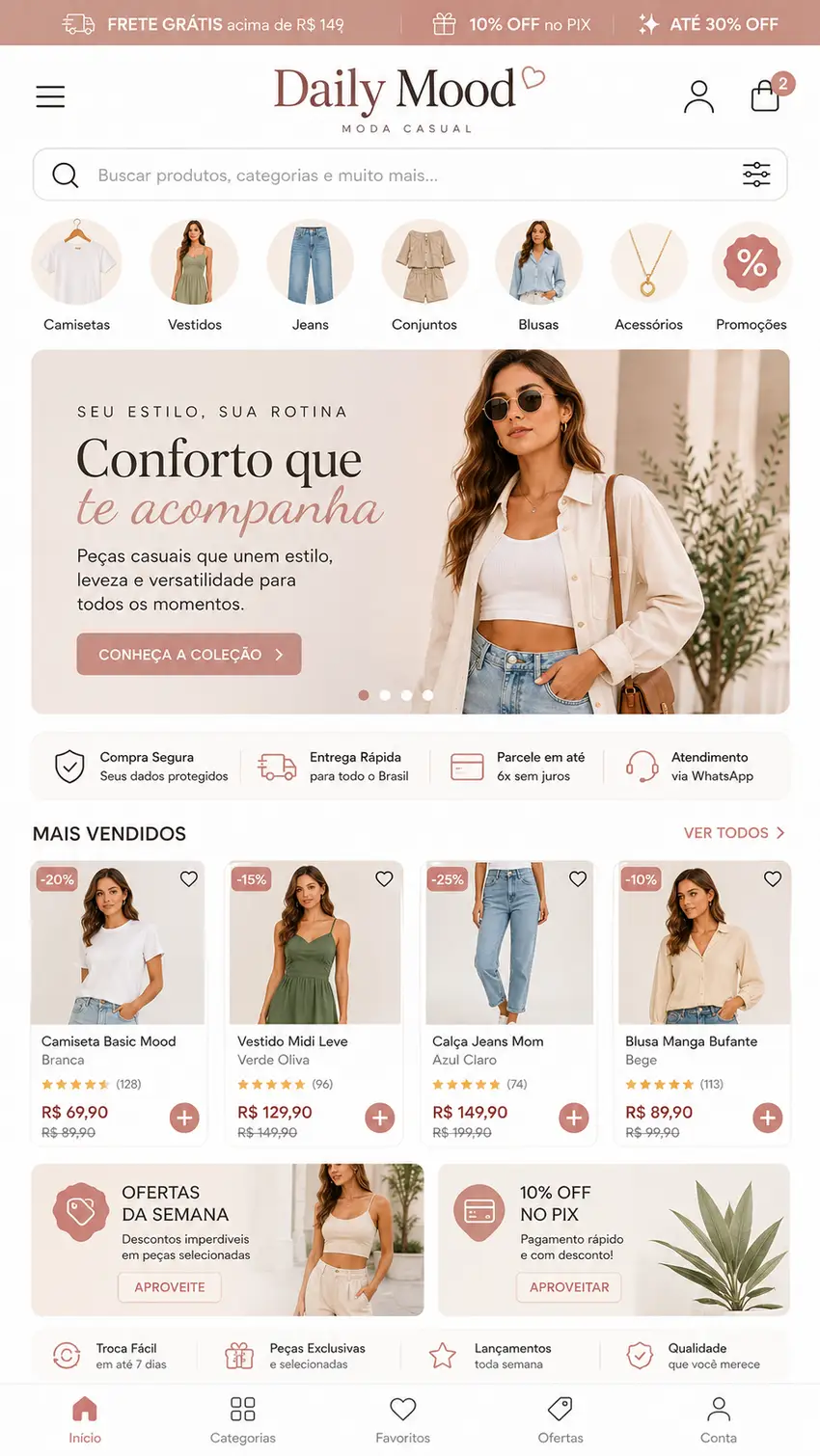 Criação de site para Loja de Roupas Casuais