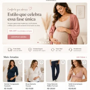Criação de site para Loja de Roupas para Gestantes