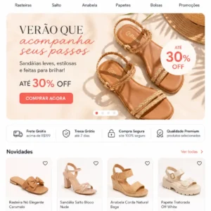 Loja De Sandálias Criação de Site Profissional e Desenvolvimento de Site