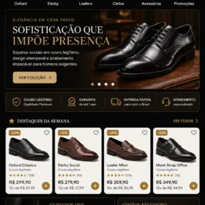 Criação de site para Loja de Sapatos Sociais