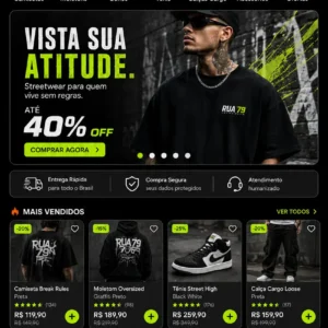 Loja de Streetwear Criação de Site e Desenvolvimento de Site