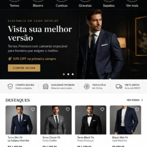 Criação de site para Loja de Ternos Masculinos