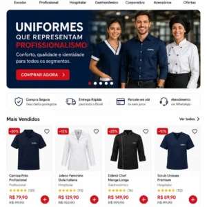 Loja de Uniformes Criação de Site e Desenvolvimento de Site