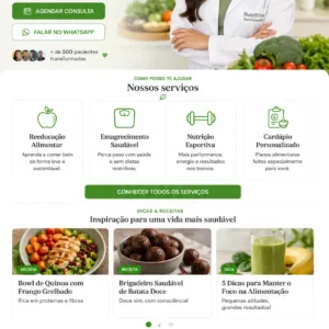 Criação de site para Nutrição Clínica