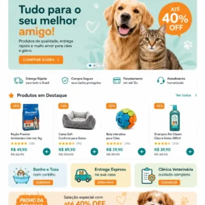 Criação de site para Loja de Produtos Pet