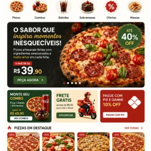 Criação de site para Delivery de Pizza