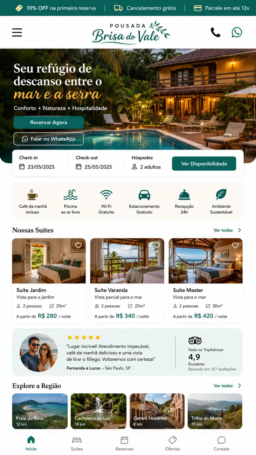 Pousada Criação de Site e Desenvolvimento de Site