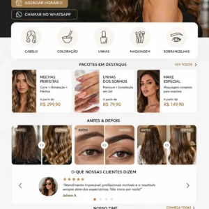 Criação de site para Espaço de Beleza