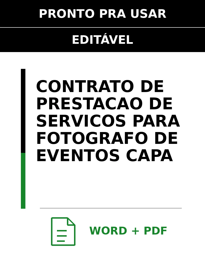 Baixar Contrato de Prestação de Serviços para Fotógrafo De Eventos Online – Word e PDF