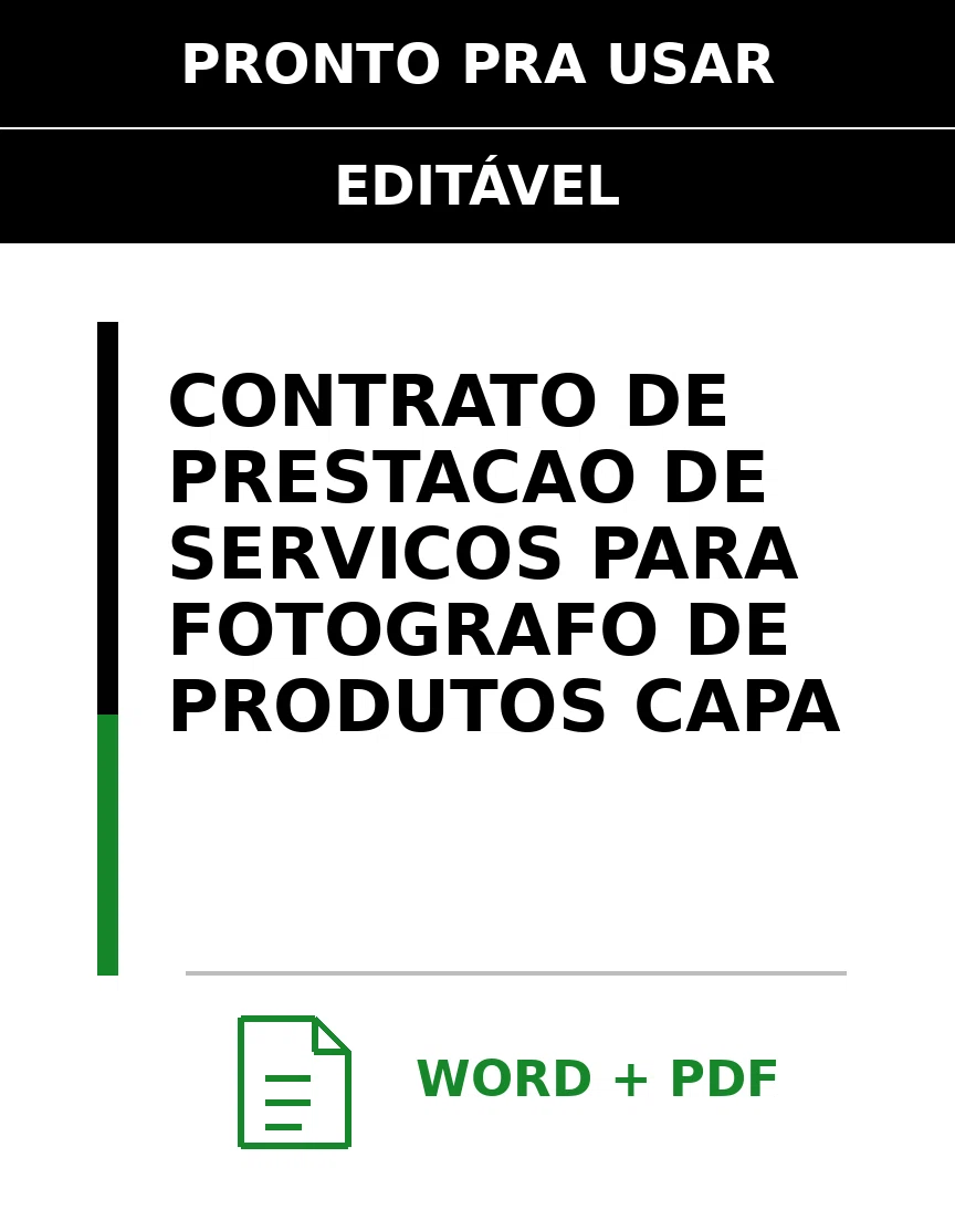 Baixar Contrato de Prestação de Serviços para Fotógrafo De Produtos Online – Word e PDF