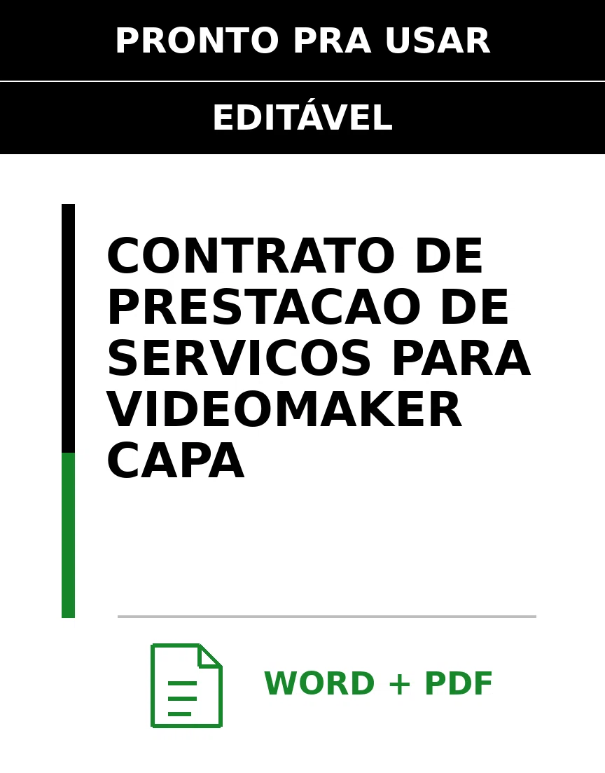 Baixar Contrato de Prestação de Serviços para Videomaker Online – Word e PDF