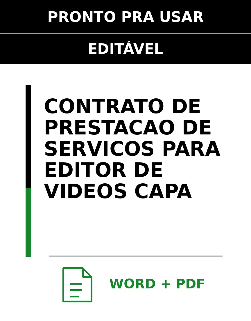 Baixar Contrato de Prestação de Serviços para Editor De Vídeos Online – Word e PDF