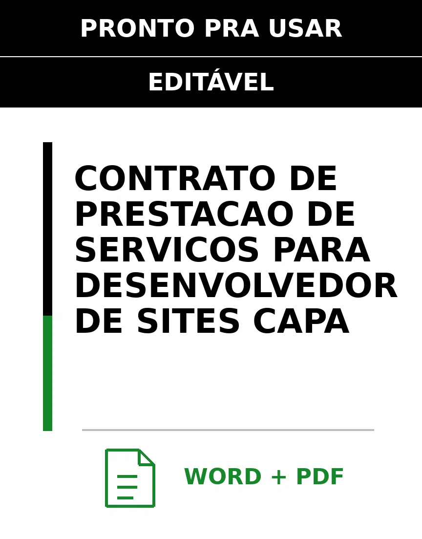 Baixar Contrato de Prestação de Serviços para Desenvolvedor De Sites Online – Word e PDF