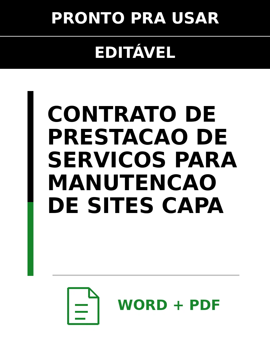 Baixar Contrato de Prestação de Serviços para Manutenção De Sites Online – Word e PDF