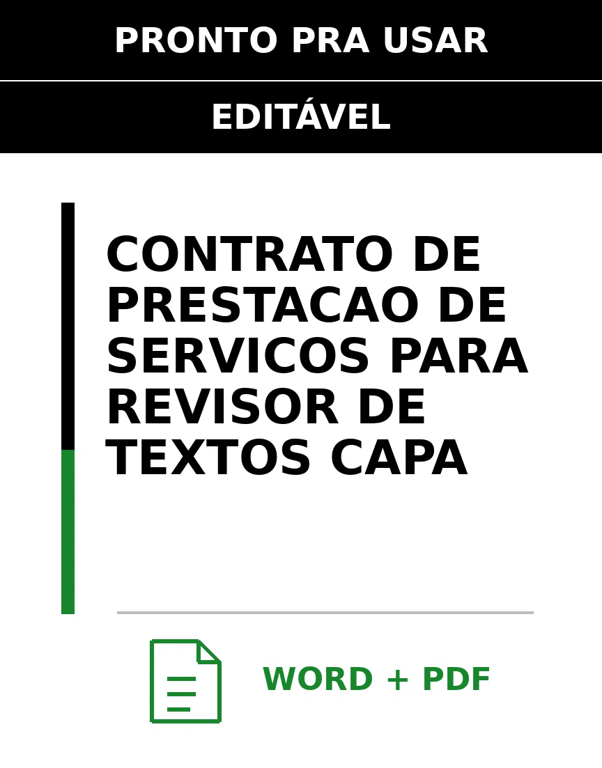 Baixar Contrato de Prestação de Serviços para Revisor De Textos Online – Word e PDF